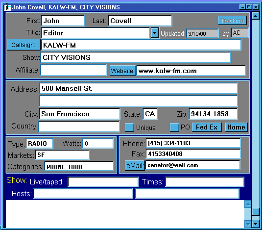 contact record